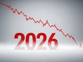 Declining trend forecast for 2026 with downward red arrow