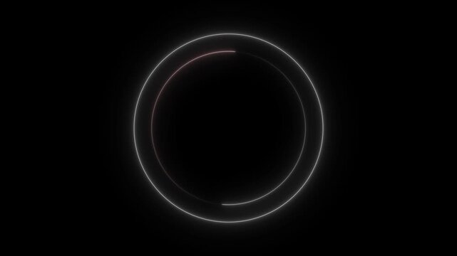 Minimal Circular Loading Animation Ring with Subtle Glow for UI Progress Indicator, App Preloader and Website Loading Screen on Dark Background
