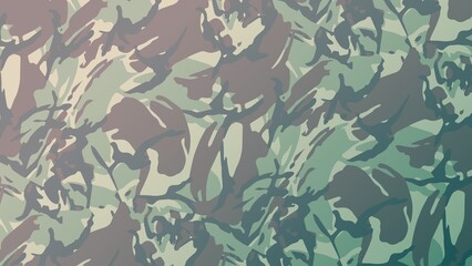 Muted Intertwined Camouflage Pattern Background. Abstract branches and leaf fragments design ideal for modern textile prints, hunting apparel, nature themes, and outdoor graphic resources. © manshots