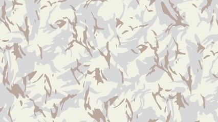 Fototapeta premium Desert Winter Camouflage Pattern Background. Abstract light color camo texture ideal for neutral fashion, cold weather apparel, military branding, and arid landscape themes.