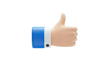 3D Thumbs Up Emoji in a Blue Suit