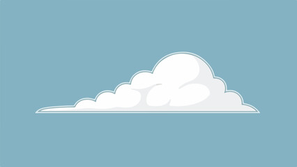 Single white cloud against a clear light blue sky