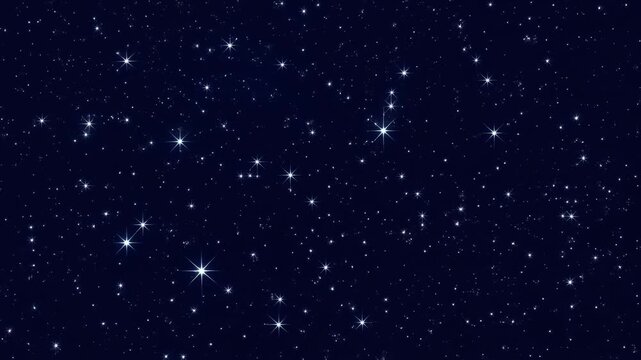 Sparkling Stars in the Deep Night Sky