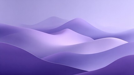 Awesome photo of abstract 3D rendering of smooth purple dunes and rolling hills.