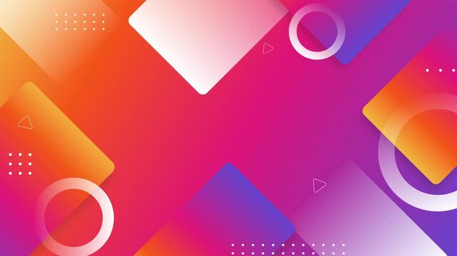 Abstract modern colorful gradient shape background. Abstract vibrant animated background, with memphis ornament. Perfect for modern presentations, posters, and digital design projects.