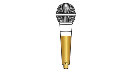 Microphone Illustration - A Classic Tool for Voice and Performance.