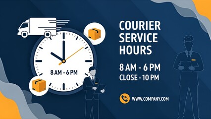 Courier Service Hours 8 AM - 6 PM, Close - 10 PM, Delivery Company Information