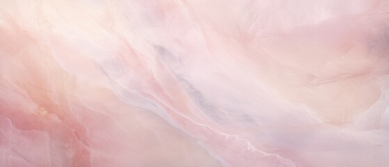 Fototapeta premium Pale pink and blush abstract marble texture with flowing misty patterns and soft blurred details