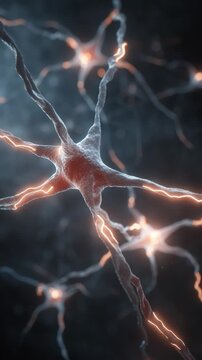 Neural Network's Intricacies: A detailed close-up reveals the complex architecture of a neural network, showcasing its intricate connections and the vibrant energy of neural activity.