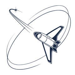 Minimal Space Trajectory Abstract Vector Icon