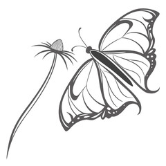 Romantic Softness Abstract Mark with Smooth Organic Lines