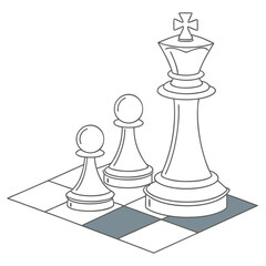 Abstract Strategy and Planning Icon with Layered Geometric Shapes