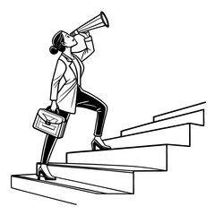 Rising Abstract Symbol for Success and Achievement Vector