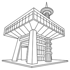 Technology Inspired Structured Geometric Abstract Mark