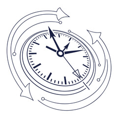 Circular Flow Line Icon for Time Management and Planning