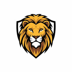 Lion Head Logo Design Illustration.