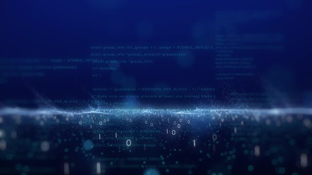 binary code background loop