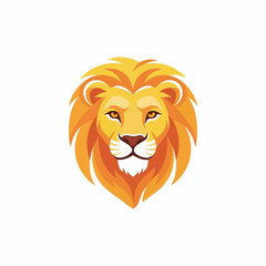 Majestic Lion Head Emblem with Golden Mane.