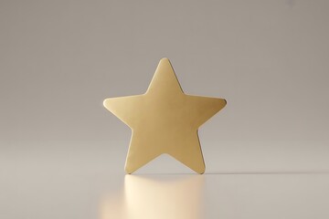 Christmas Star Placed on Ground Surface Isolated