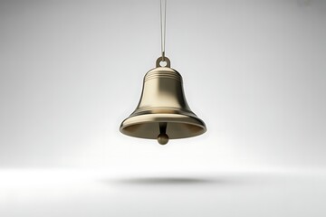 Christmas Bell Hanging Low Near Table Surface Isolated