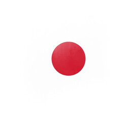 Abstract Grunge Japan Brush Flag