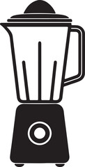 Blender Juicer Black Silhouette Outline Icon &ndash; Electric Kitchen Mixer Vector