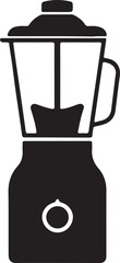 Blender Juicer Black Silhouette Outline Icon &ndash; Electric Kitchen Mixer Vector