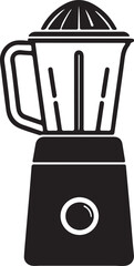 Blender Juicer Black Silhouette Outline Icon &ndash; Electric Kitchen Mixer Vector