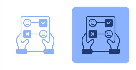 Fototapeta premium Feedback Form Mixed Two-tone color and contrasting background icon illustration