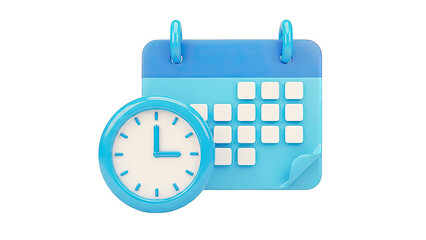 3D Calendar and Clock Icon