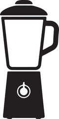 Blender Juicer Black Silhouette Outline Icon &ndash; Electric Kitchen Mixer Vector