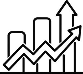 Business and Finance Line Icon Set for Investment, Growth and Money Management