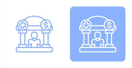Naklejka premium Welfare Line Two-tone color and contrasting background icon illustration