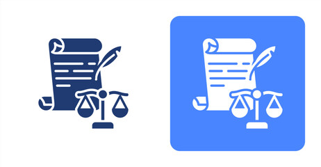 Constitution Glyph  Two-tone color and contrasting background icon illustration © Jefri