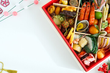 おせち料理のイメージ素材（白背景）