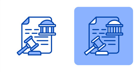 Legislature Line Color  Two-tone color and contrasting background icon illustration