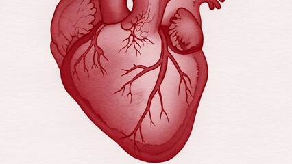 Human Heart Anatomy Illustration Detailed View.