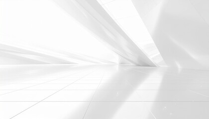 Abstract 3d futuristic background featuring a blue geometric pattern with white light lines for modern business technology architecture and interior glass office wall design wallpaper