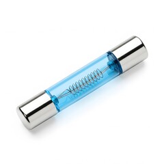 Blue Transparent Glass Electrical Fuse with Coiled Filament for Circuit Protection
