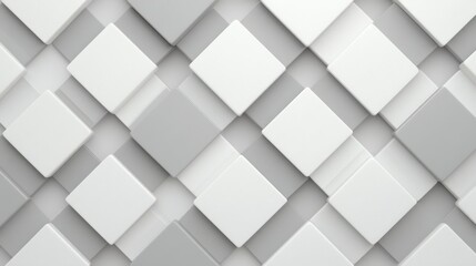 Fototapeta premium Geometric Design of Overlapping White and Grey Squares Creating a Modern Abstract Background Aesthetic for Creative Projects