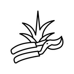 Grass cutter icon design template