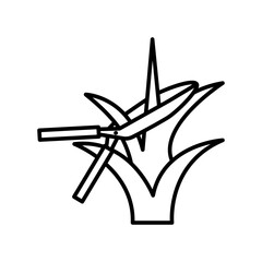 Grass cutter icon design template