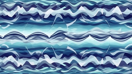 Abstract Blue and White Wavy Lines Background with a Smooth Flowing and Gentle Ripple Effect