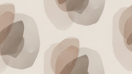Abstract neutral background with watercolor shapes and textures, modern and minimalist design