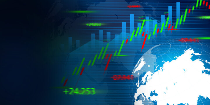 Global Market Financial Charts with Digital Data, Economic Growth Concept. - Powered by Adobe