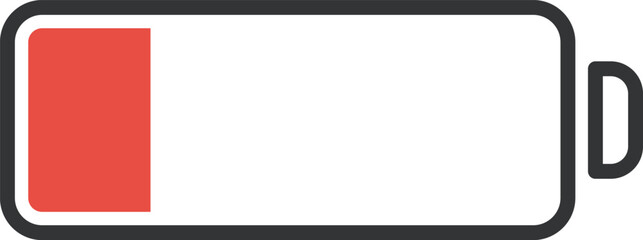 バッテリー・電池マークのフラットアイコン
