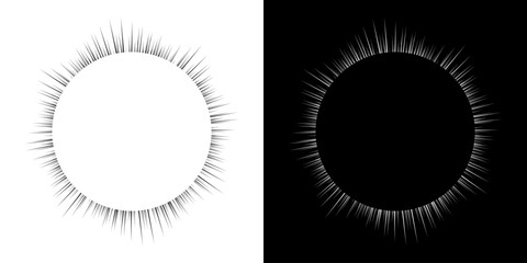 Fototapeta premium Dynamic abstract spiral sound wave rhythm lines. Circular spiral sound wave rhythm of lines. Circular futuristic abstract lines, black and white background. 