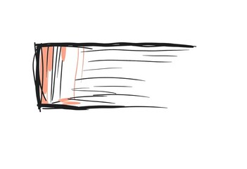 Roughly drawn arrow pointing right, simple line art style, minimal, arrow