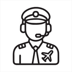 Obraz premium Minimalistic flight instructor icon design