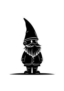 Garden Gnome Silhouette Illustration